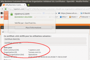 Certificat SSL Business Validated (BV)