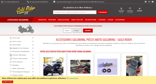 Accessoires Goldwing pièces moto Goldwing Gold Rider