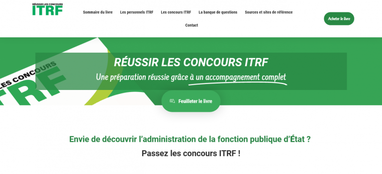 Page d'Accueil Réussir les Concours ITRF