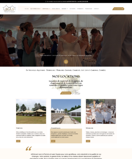 Location Chapiteau Dordogne accueil