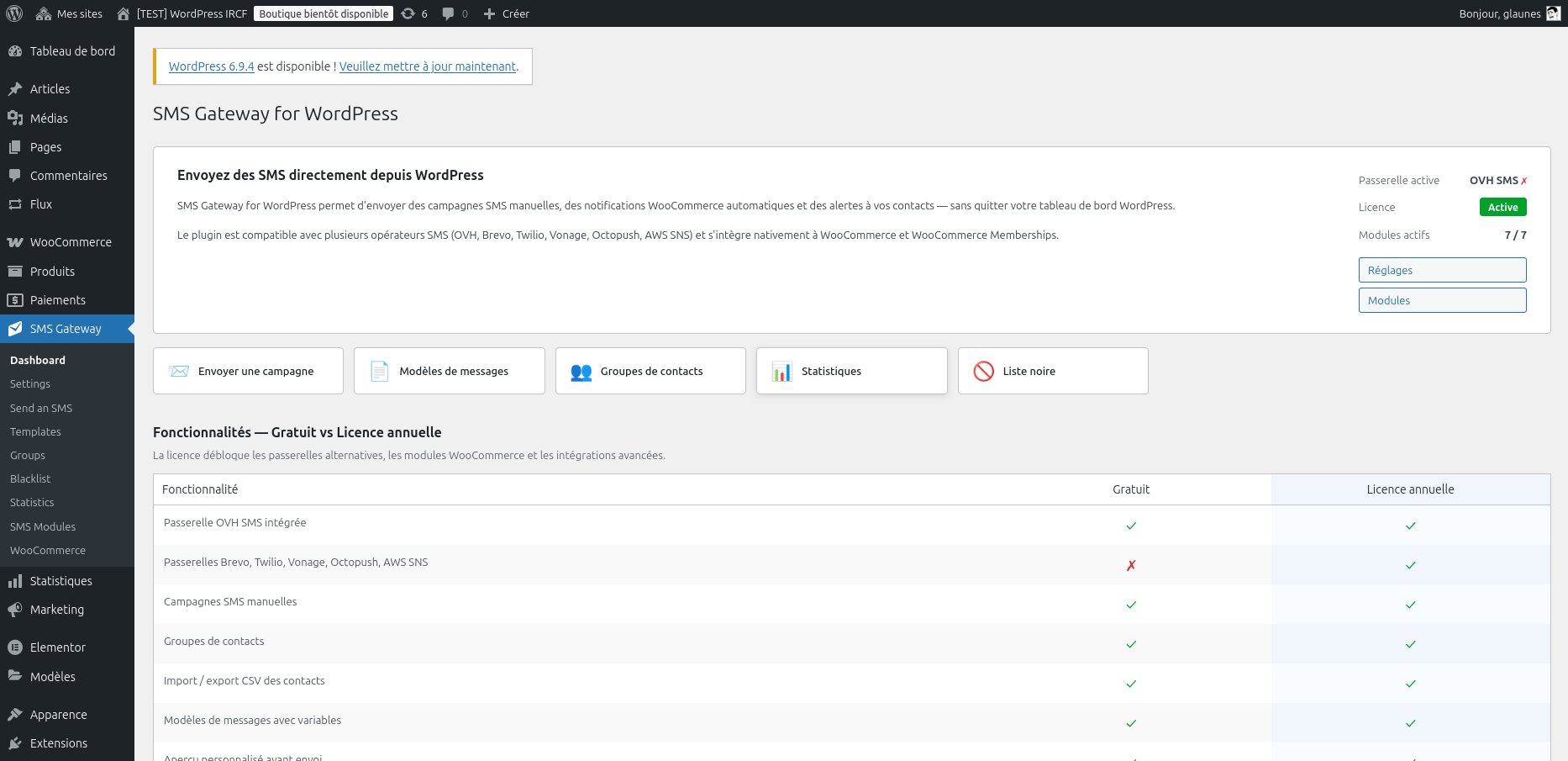 SMS Gateway for WordPress - IRCF