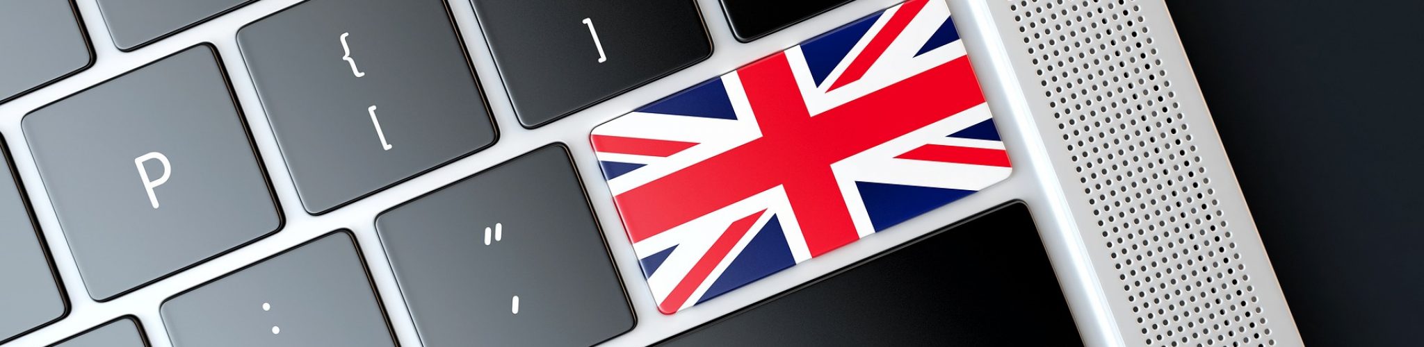 bouton de clavier d'ordinateur aux couleurs du drapeau d'Angleterre